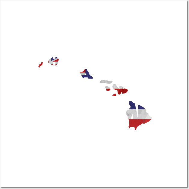 Hawaii Typo Map Wall Art by inspirowl